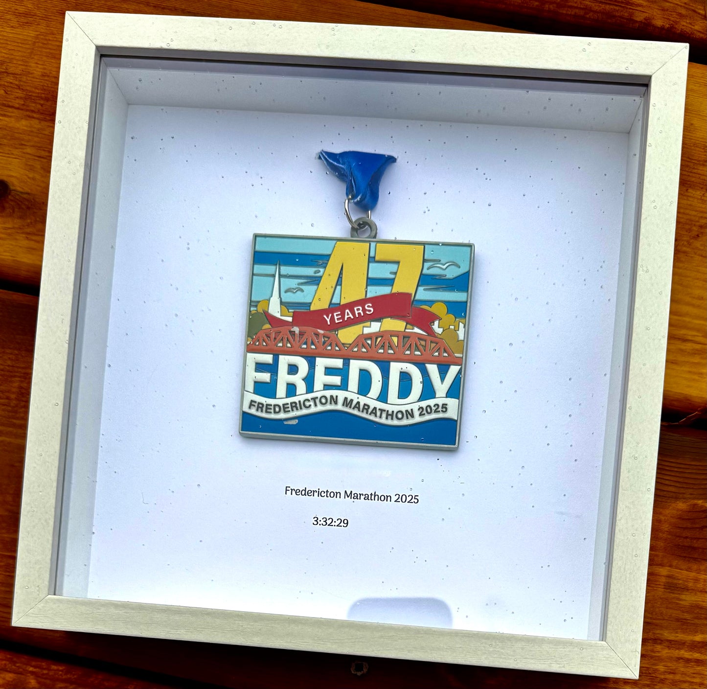 “You Did It!” Medal Display (White Frame)