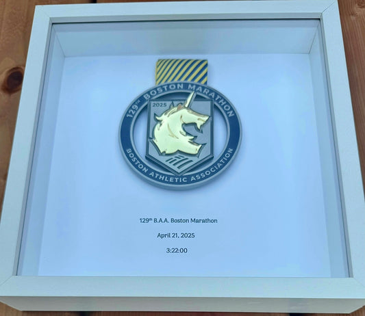 “You Did It!” Medal Display (White Frame)
