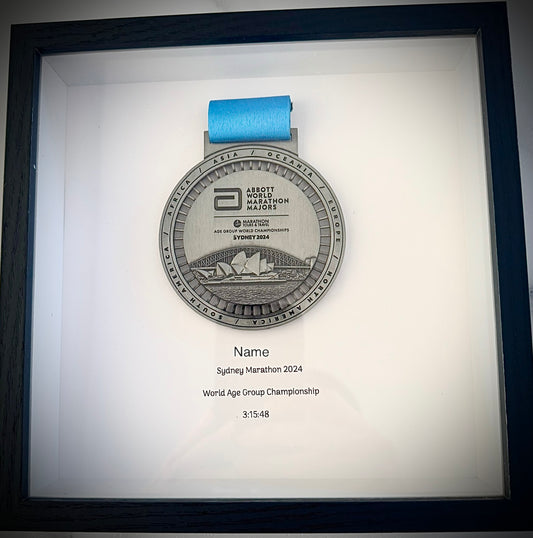 “You Did It!” Medal Display (Black Frame)