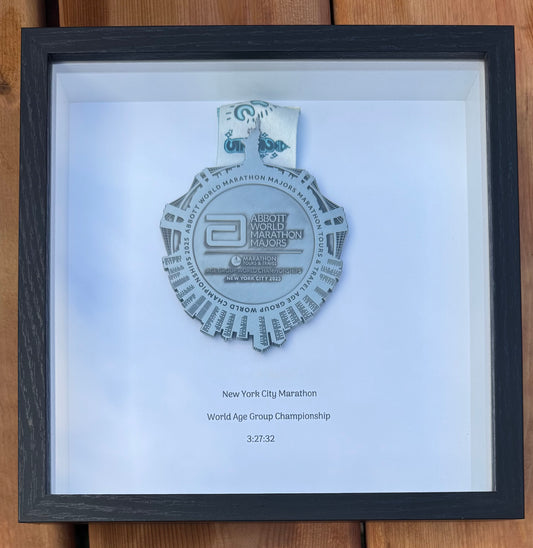 “You Did It!” Medal Display (Black Frame)