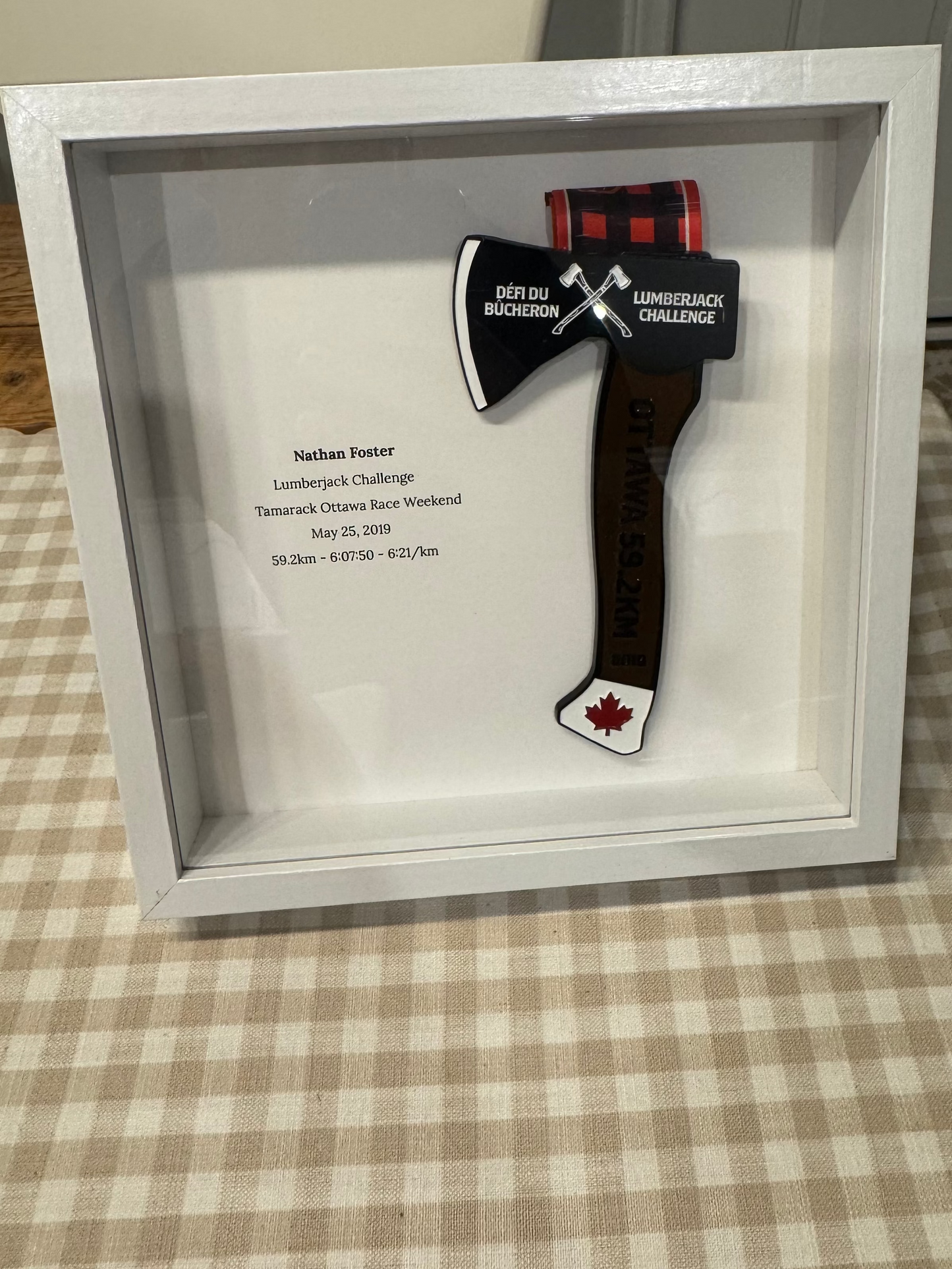 “You Did It!” Medal Display (White Frame)